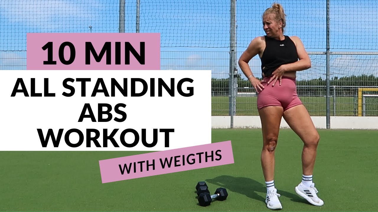 10 MIN STANDING ABS WORKOUT with Weights – No Rest, No Floor! - YouTube