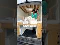 60 second van tour - garage edition #vanconversion #vanbuild #diycamper #tinyhomeonwheels