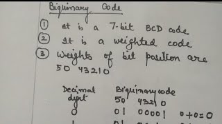 Biquinary code in digital electronics hindi |error detection code