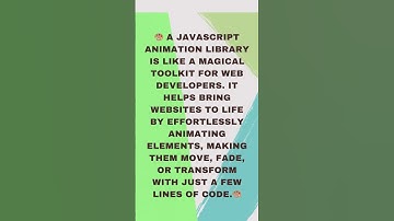 Introduction to JavaScript Animation Libraries#javascript #javascripttutorial #javascriptanimation