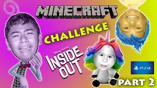 Inside Out Building Challenge ft. Emma, Aubrey & Dad | Part 2 | Minecraft PS4 | Minecraft Ethan