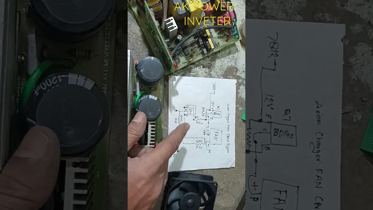 FAN not working proplem fan circuit digram axiom CHARGER repairing 