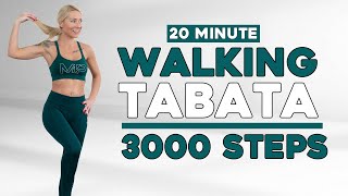 20 MIN TABATA WALKING WORKOUT Steady State Cardio For Weight Loss Knee Friendly