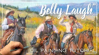 "Belly Laugh" Oil Painting Tutorial from concept, to sketch, to finished painting