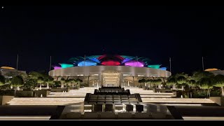 Oman 51 National Day Celebrations 2021 - Oman Convention & Exhibition Centre Lit Up for Celebrations