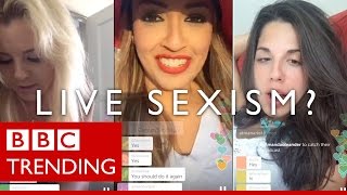 Real-time sexism - do video streaming apps leave women vulnerable? - BBC Trending screenshot 3