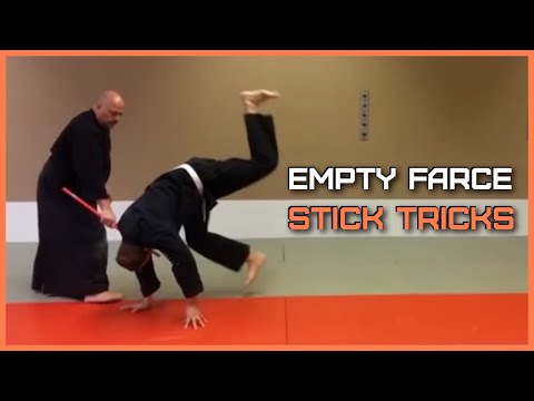 Martial Arts Empty Farce Stick Tricks