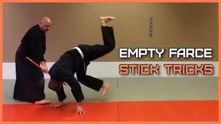 Martial Arts Empty Farce Stick Tricks