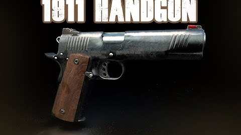 Modeling and Texturing a 1911 Handgun! (Substance Painter, and Blender 20x Timelapse)