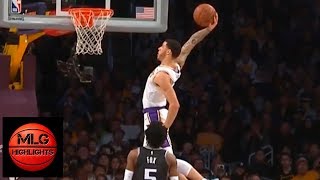 Lonzo Ball CRAZY Dunk Attempt | Lakers vs Kings