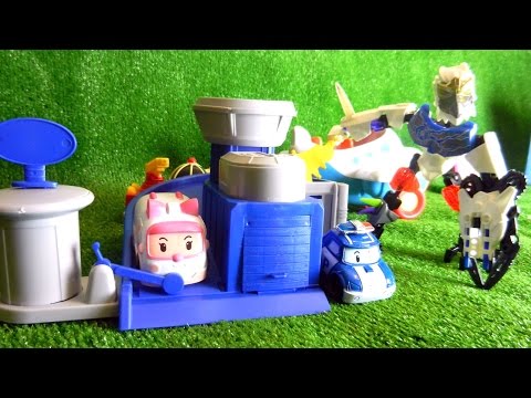 Робокар Поли и его друзья. Нападение робота. Видео с игрушками