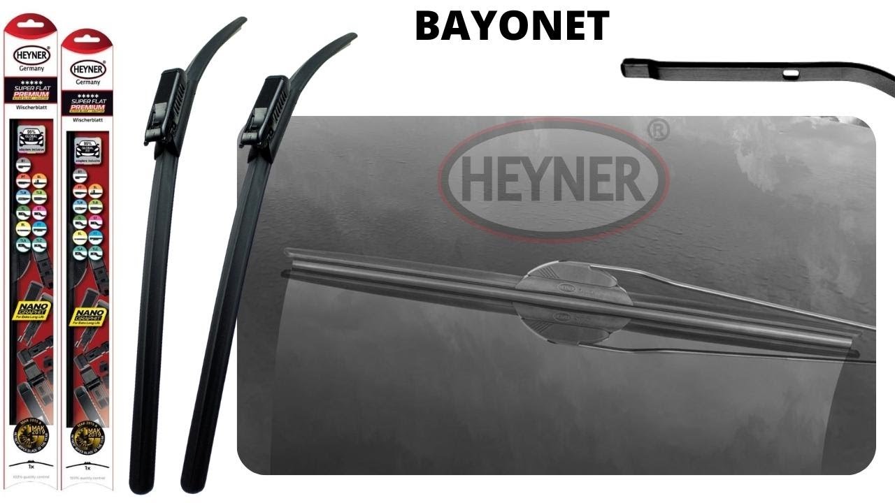 Tergicristalli HEYNER SUPER FLAT 2419 Per Mazda 3 - Set Anteriore Aeroflat, 600mm E 480mm, Adattatori Inclusi, HSF2419H