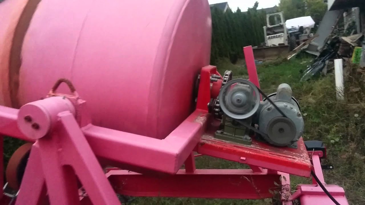 Cement mixer gearbox - YouTube