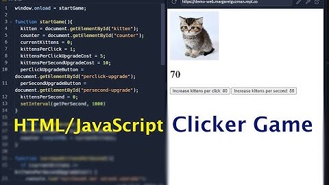 HTML/JavaScript Clicker Game