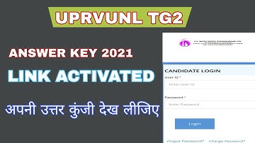 Uprvunl Tg2 Answer key 2021 | uprvunl tg2 answer key 2021 | uprvunl answer key