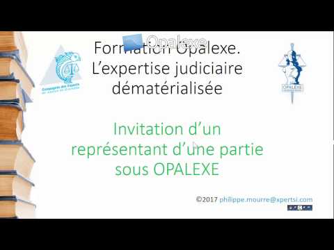 OPALEXE 08 :  Invitation d'un représentant de partie (certificat logiciel)