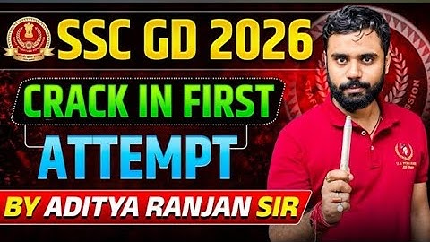 🔥SSC GD 2026 | 🚀Crack in First Attempt ✅ |📚By Aditya Ranjan Sir #ssc #ssccgl2025 #adityaranjansir 