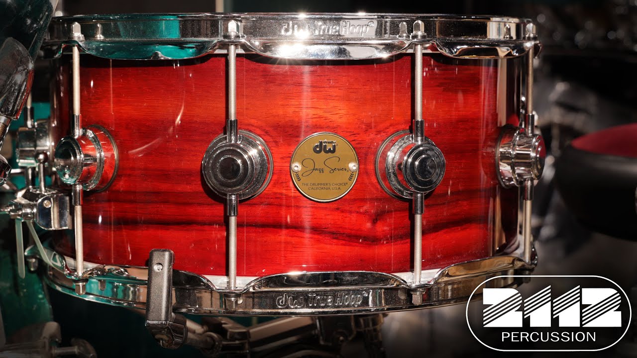 DW Jazz Series Cherry/Gum Snare Drum 6.5x14 - Rich Red Burst