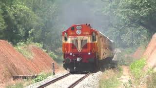 Kotayam - Nilambur Express speeding past Todiyappulam - April 2022