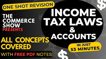 Income Tax Laws One Shot | B.Com, BBA, CA Foundation, JRF, UPPSC | The Commerce Show