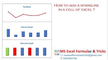How to add sparkline in MS Excel ?
