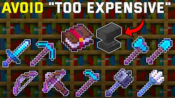 How to PROPERLY Enchant ALL TOOLS With An anvil | Avoid "Too Expensive" | Sword, Pickaxe, Axe, Bow..