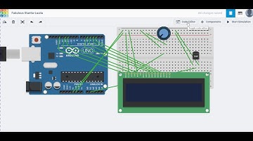 Temperature Sensor with LCD display arduino