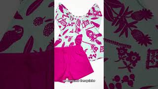 Conjunto Verão Kyly Menina Bata Ciganinha Verde com Short Pink