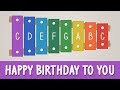 How to play Happy Birthday to You on a Xylophone - Easy Songs - Tutorial