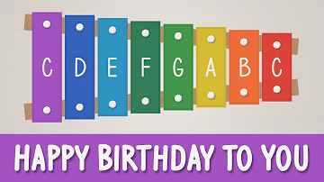 How to play Happy Birthday to You on a Xylophone - Easy Songs - Tutorial