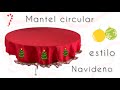 MANTEL CIRCULAR estilo navideño paso a paso | [Costura para principiantes]