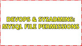 Famous DevOps & SysAdmins: Mysql file permissions Net Worth