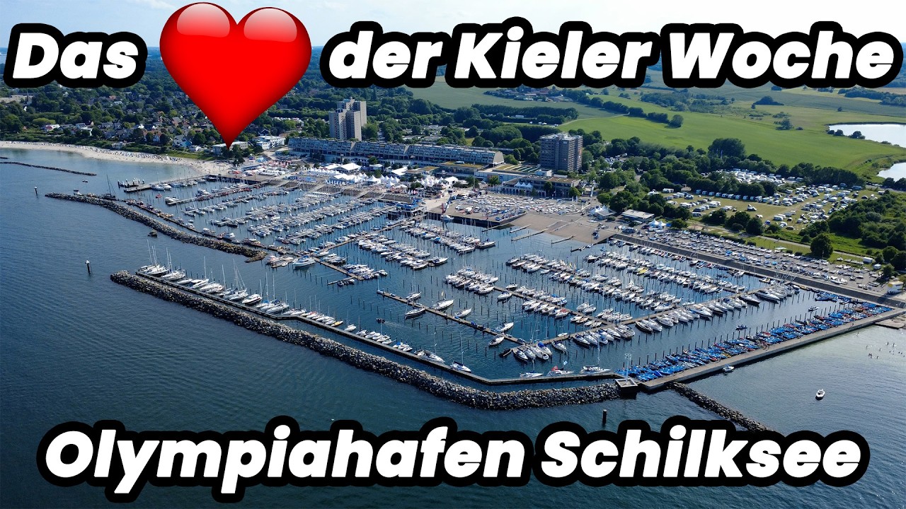 ⁣Kieler Woche 2026 – Der Olympiahafen Schilksee aus der Luft