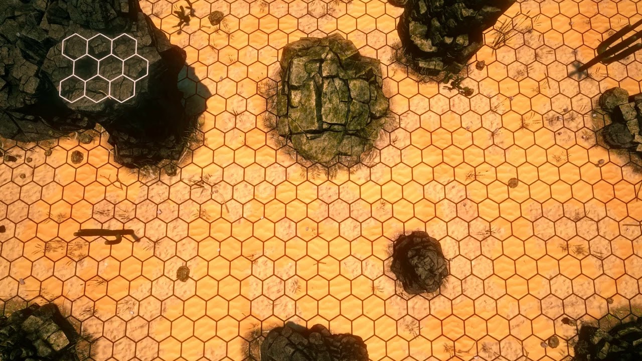D&D battlemap hex-grid - Desert(1) day