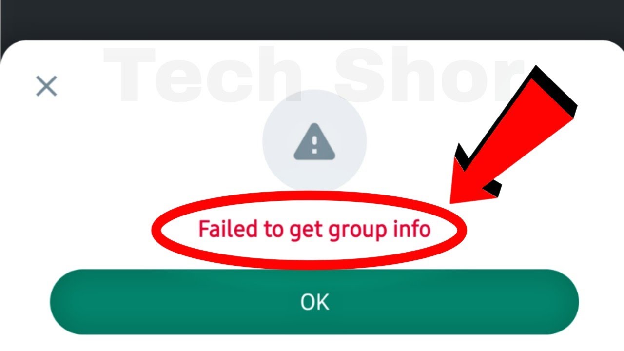 WhatsApp Fix Failed To Get Group Info Problem Solve - YouTube
