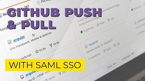 Push/Pull from SAML SSO Enabled Github Orgs