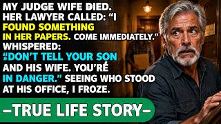 My late judge wife's lawyer whispered, “Don't tell your son or daughter-in-law.” Then I froze…