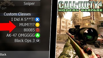 PLAYING with my CREATE-A-CLASS made at 11 YEARS OLD! CoD 4 MODERN WARFARE OLD CLASSES!