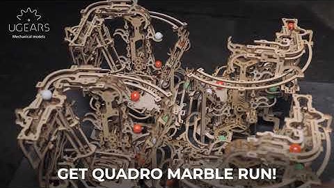 Ugears Marble Run Chain Hoist | Assemble me. Race with me