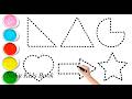 Shapes drawing for kids, Learn 2d shapes, colors for toddlers, 2D shapes drawing part -289