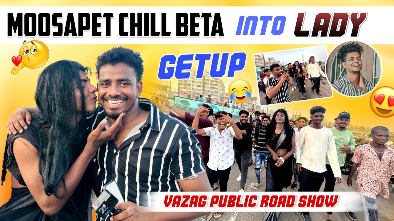Moosapet chill beta into lady get up |public road show |team@rishi_stylish_official
