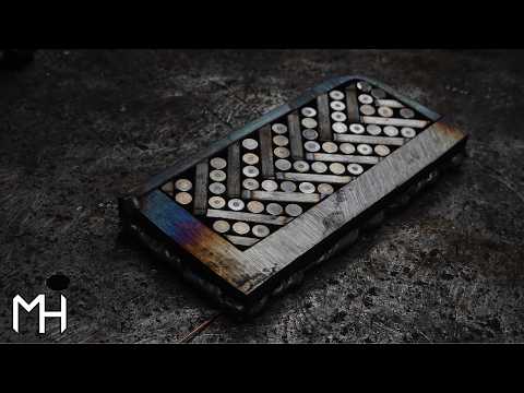 Forging a Herringbone Pattern with Ballbearings | Knife making