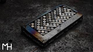 Forging a Herringbone Pattern with Ballbearings | Knife making