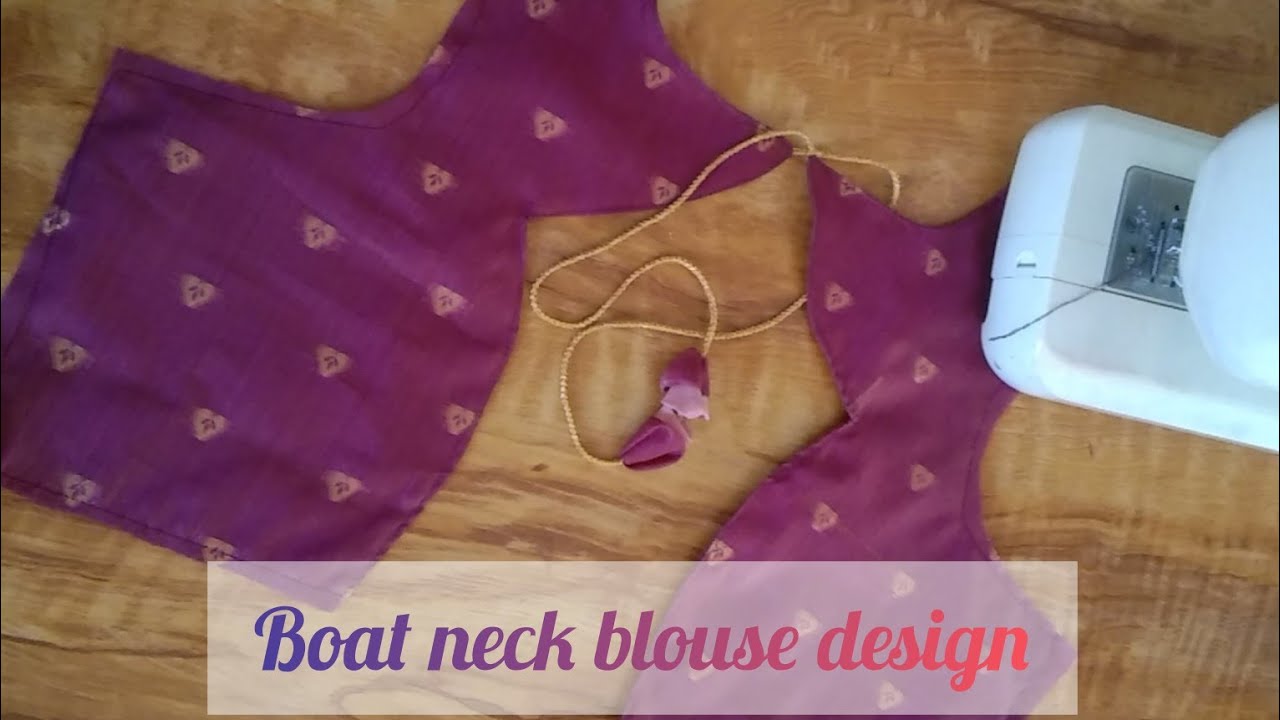 Boat neck blouse design 