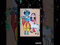 Radha Krishna Bansuri Drawing Video#shorts#radharani#krishna#art#drawing#reels#cow#artist #viral