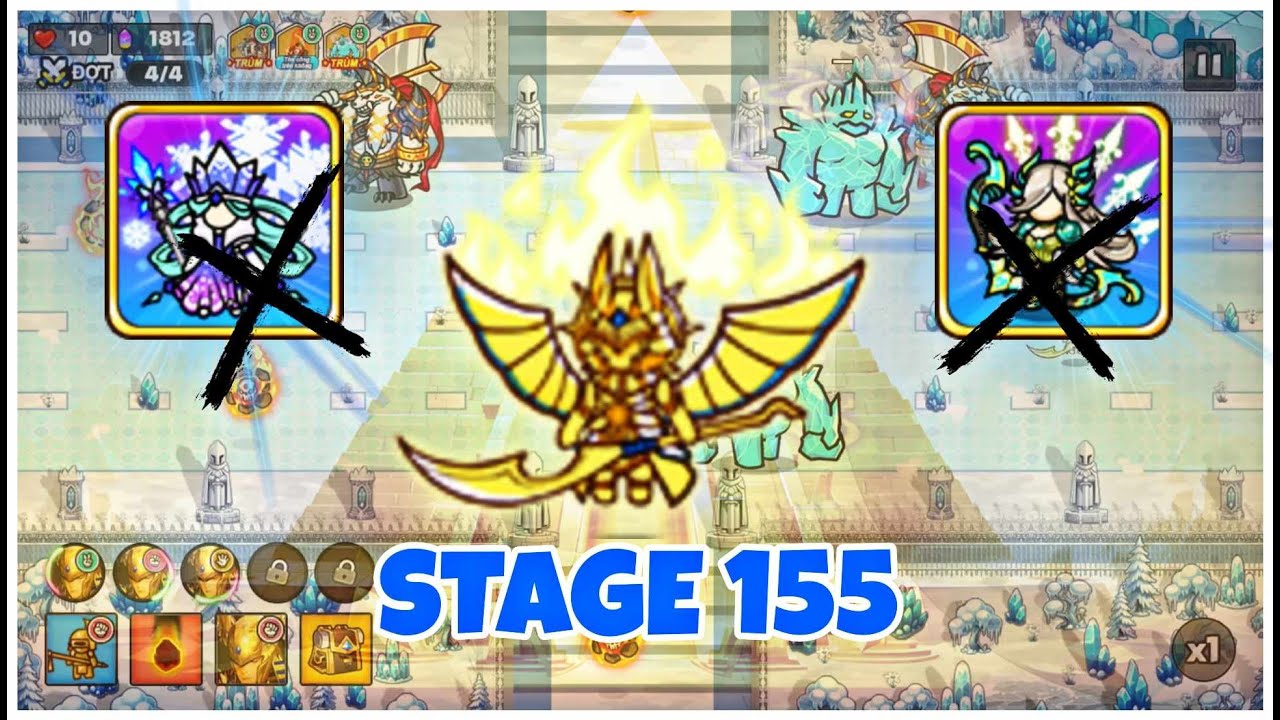 Stage 155 chỉ cần Nameless! | Gold Tower Defence | Snow