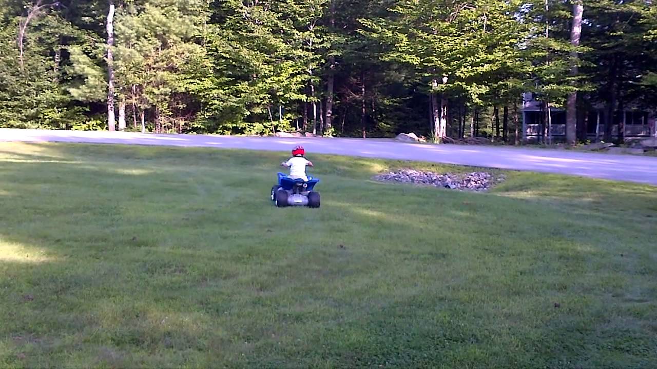 Connor's 1st ride 24v YAMAHA RAPTOR power wheels YouTube