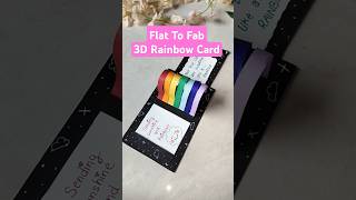 3D Rainbow Slider Card 🌈 #shorts #youtubeshorts #rainbow #diy #trending #handmade #cards #creative