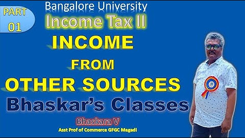 PART 01 INCOME FROM OTHER SOURCES IN KANNADA