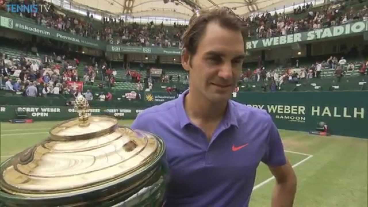 Roger Federer Celebrates 8th Win at GERRY WEBER OPEN - Halle 2015